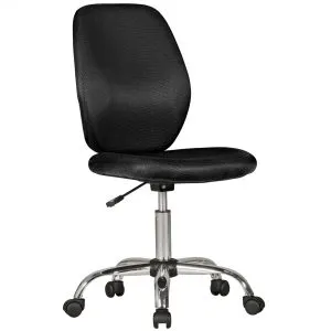 Kinderschreibtischstuhl EMMA schwarz für Kinder ab 6 mit Lehne | Kinder-Drehstuhl Kinder-Bürostuhl ergonomisch | Jugendstuhl höhenverstellbar | Kinderschreibtischstuhl ohne Armlehne